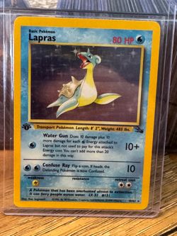 Pokémon Lapras Fossil 1st edition holo rare 1999