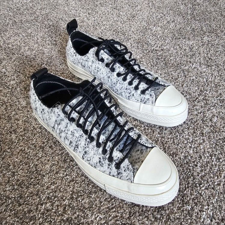 WMNS SZ 7 Converse Boucle Wool Chuck 70 Ox White/Black