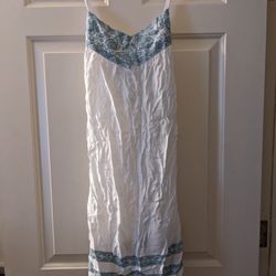 BCBGMAXAZRIA White And Blue Dress - Medium NWT