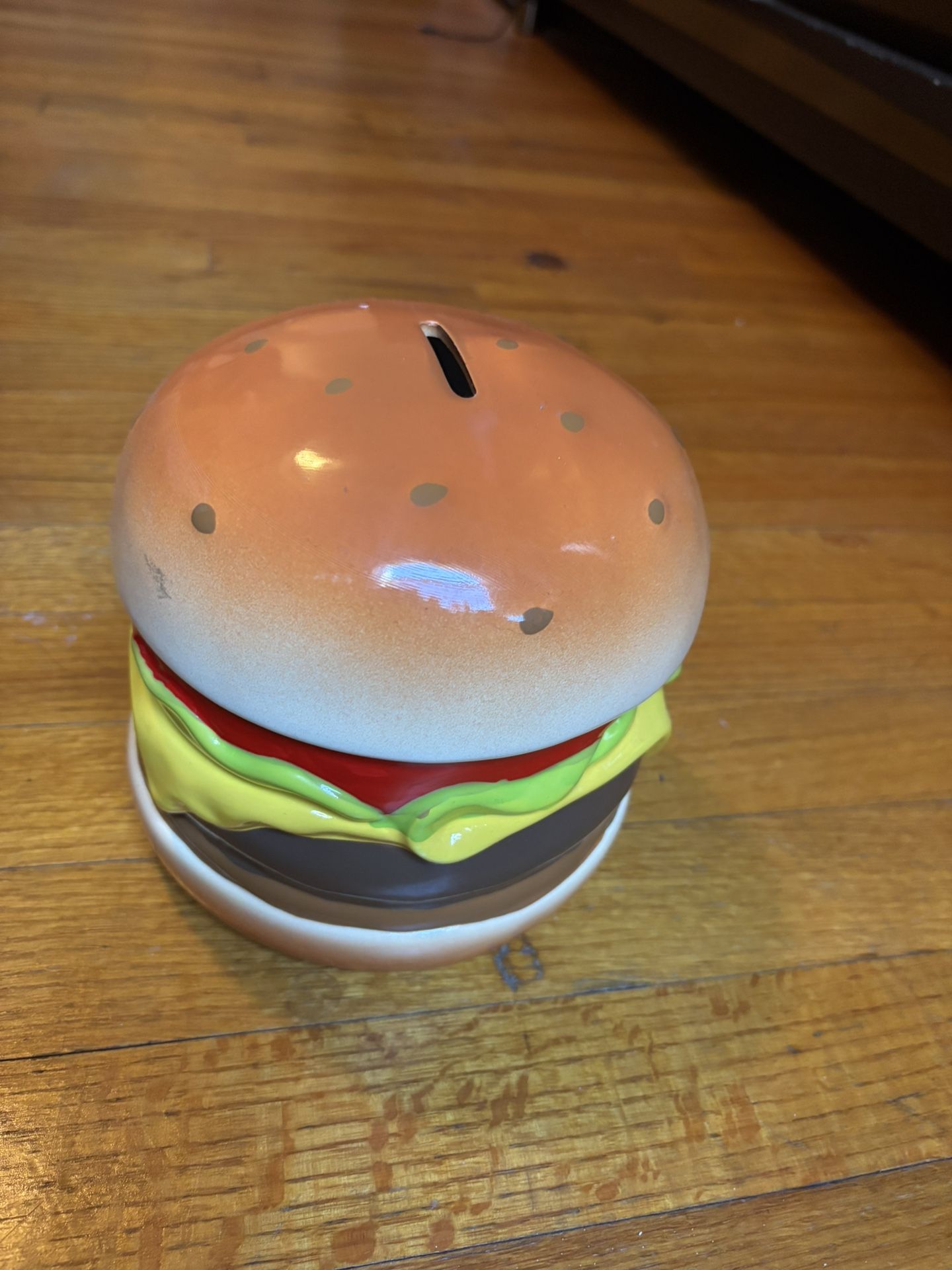 Hamburger piggy bank