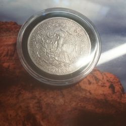 1921 2 Pesos Silver Mexico SCARCE YEAR