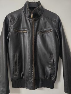 Guess Leather Jacket Size Small