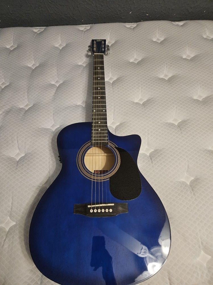 Rogue RA-090 Concert Cutaway Acoustic-Electric Guitar Blue Burst