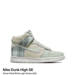 Size 7Y (GS) - Nike Dunk High SE Mint Plaid DV1724 100