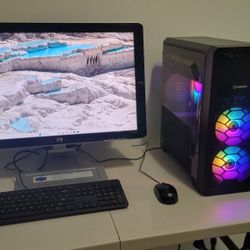 Computer Dell Intel Core i7, 128GB SSD and 320GB HDD. 18GB RAM. Monitor HP 24"screen HDMI. Windows 11PRO