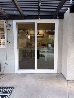 White Sliding Glass Patio Door