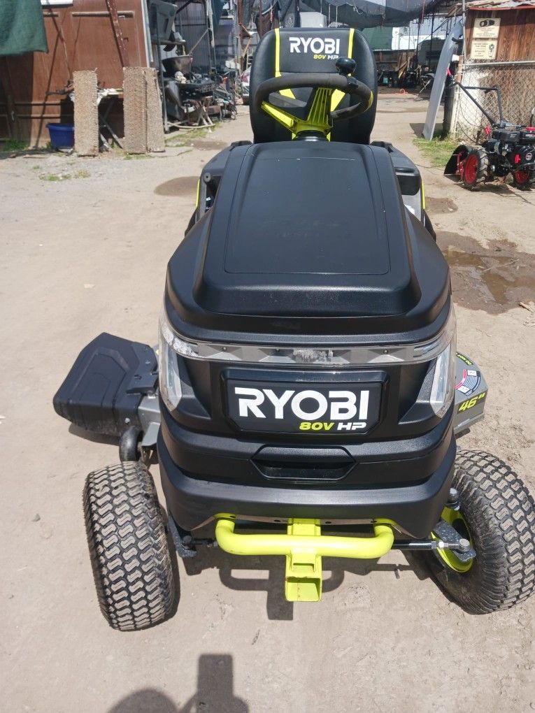 RYOBI
80V HP Brushless 42 in. Battery Electric Cordless Riding Lawn Tractor with (3) 80V 10Ah Batteries and Charger