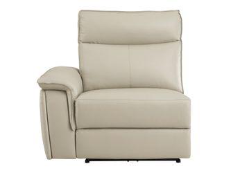 Maroni Taupe Power Left Side Reclining Chair with Power Headrest