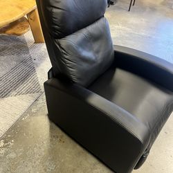 Black Faux Leather Recliner