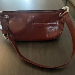 HOBO International Red Leather Shoulder Bag Red Purse Modern Luxury Handbag 