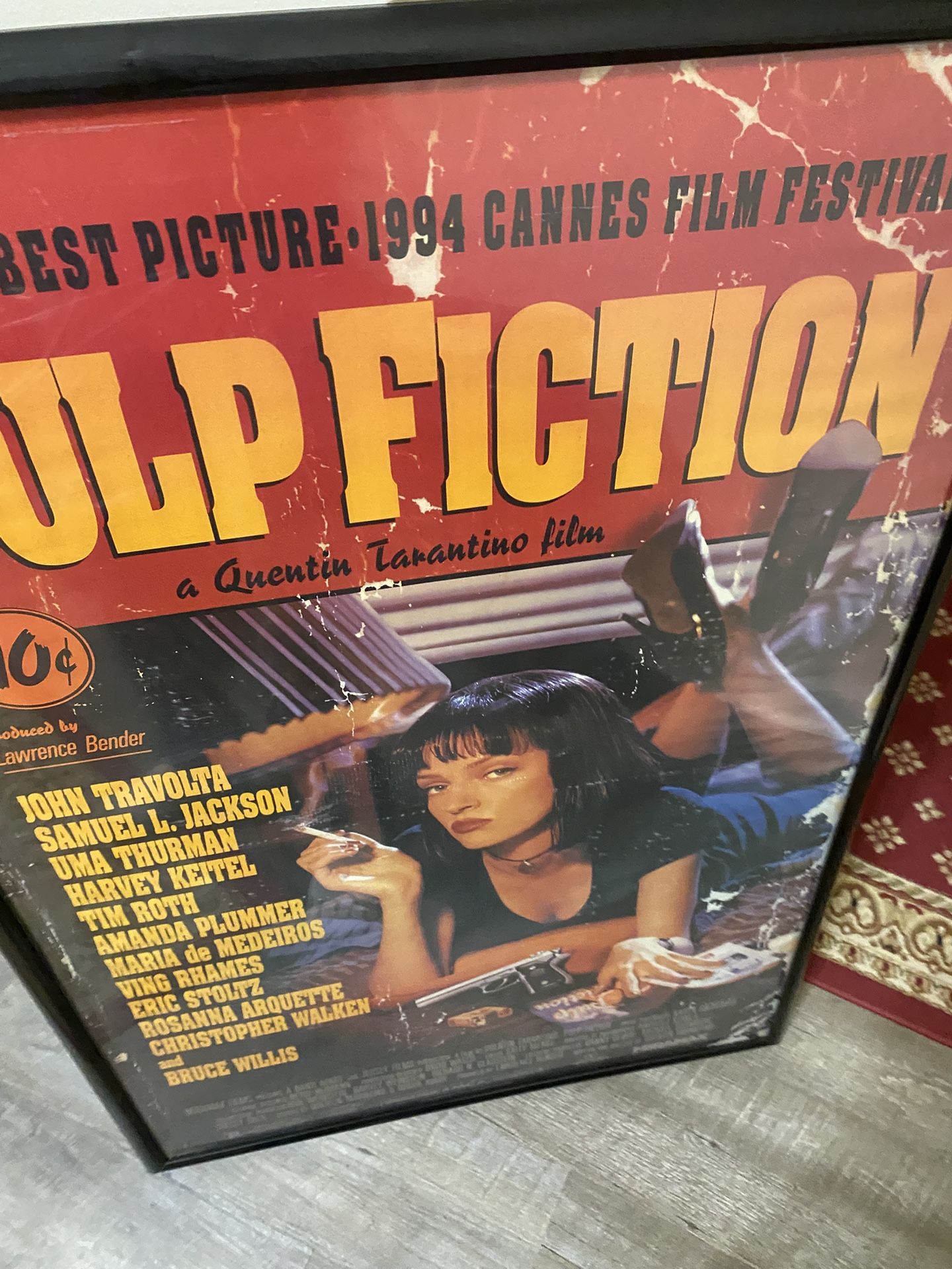 Pulp fiction movie poster like new in frame