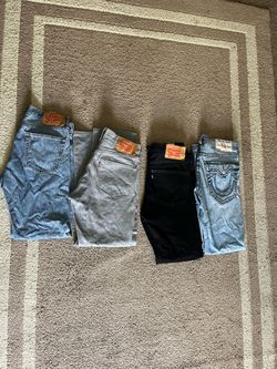 Levi 501’s + True Religion pants