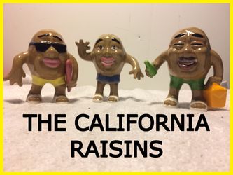 CALIFORNIA RAISINS 1980s TV COLLECTIBLE CERAMICS MINT ONLY $4 each