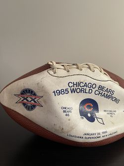1985 bears autographed football