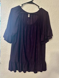 Plus Size Eyelet Blouse