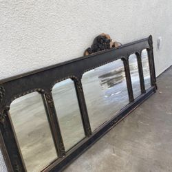 vintage ornate wood mirror