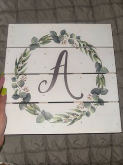 Letter A Monogram Wood Pallet Sign