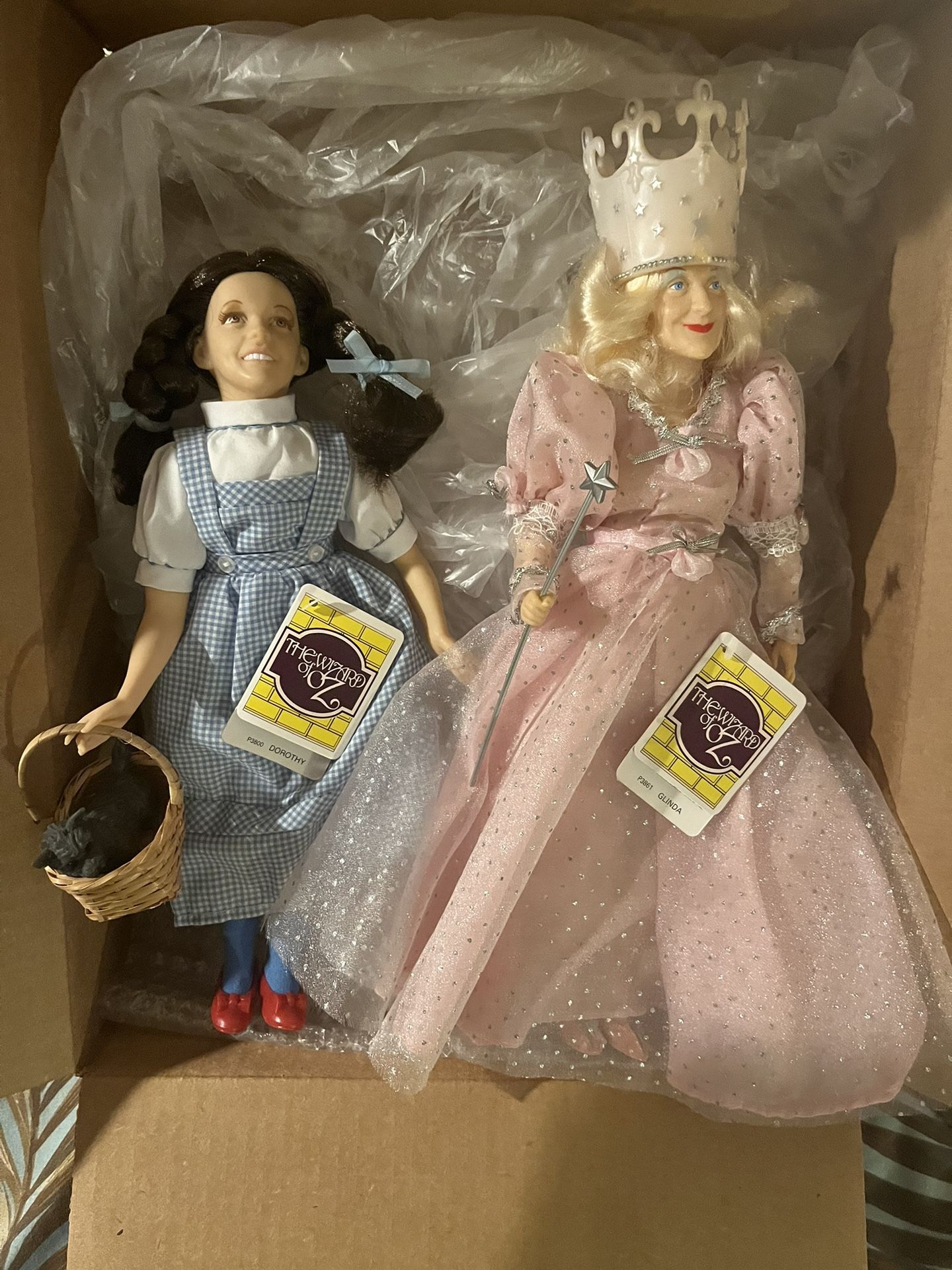 Dorothy Toto and Glenda, the good witch Barbies