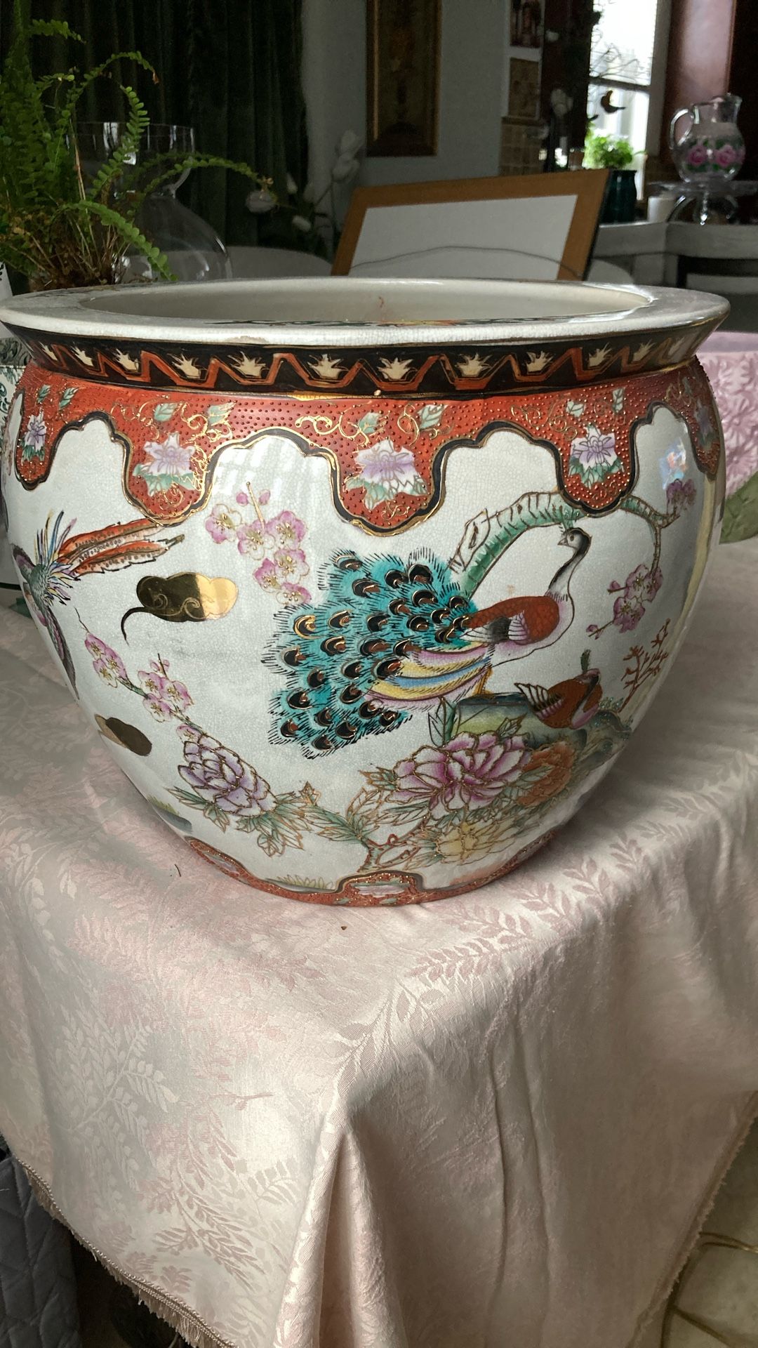 Chinese fishbowl planter