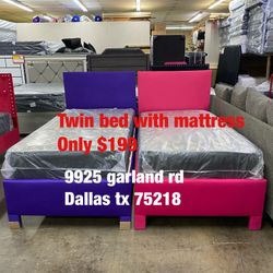 Twin Bed With Mattress 