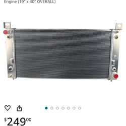 CoolingCare All Aluminum Double Oilcooler 3 Row Radiator for 1 Chevy Silverado, GMC Sierra 1 Series V8 Engine (19" x 40" OVERALL)
