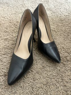 Black Leather Pumps