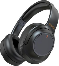 iDiskk E11 Hybrid Noise Cancelling Bluetooth Headphones - Black
