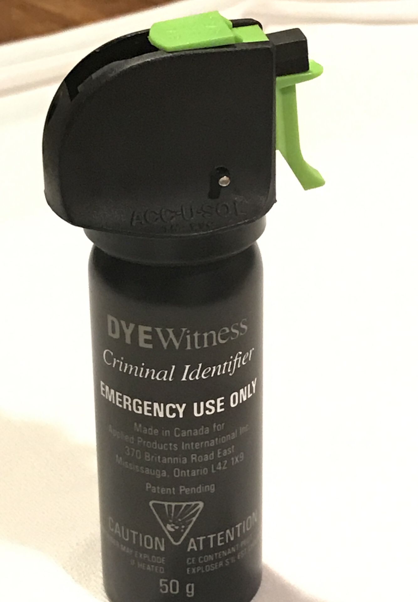 DYE Witness criminal identifier spray