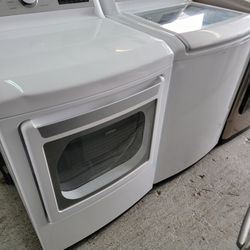 Lg Washer And Dryer Glass Top Load Set Large Capacity