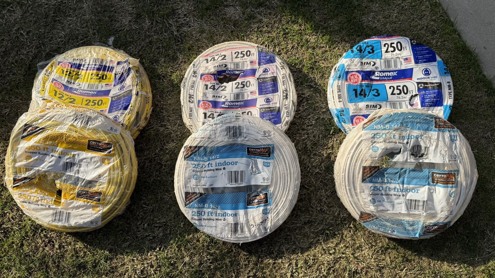 250ft wire rolls