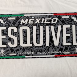 Esquivel  Mexico  Plate aluminum Plate Mexican Mexico Esquivel 