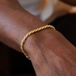 14k Gold Men Bracelet 18+5cm Gold Filled 