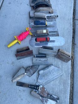 collection consists of used concrete, masonry, and drywall hand tools
