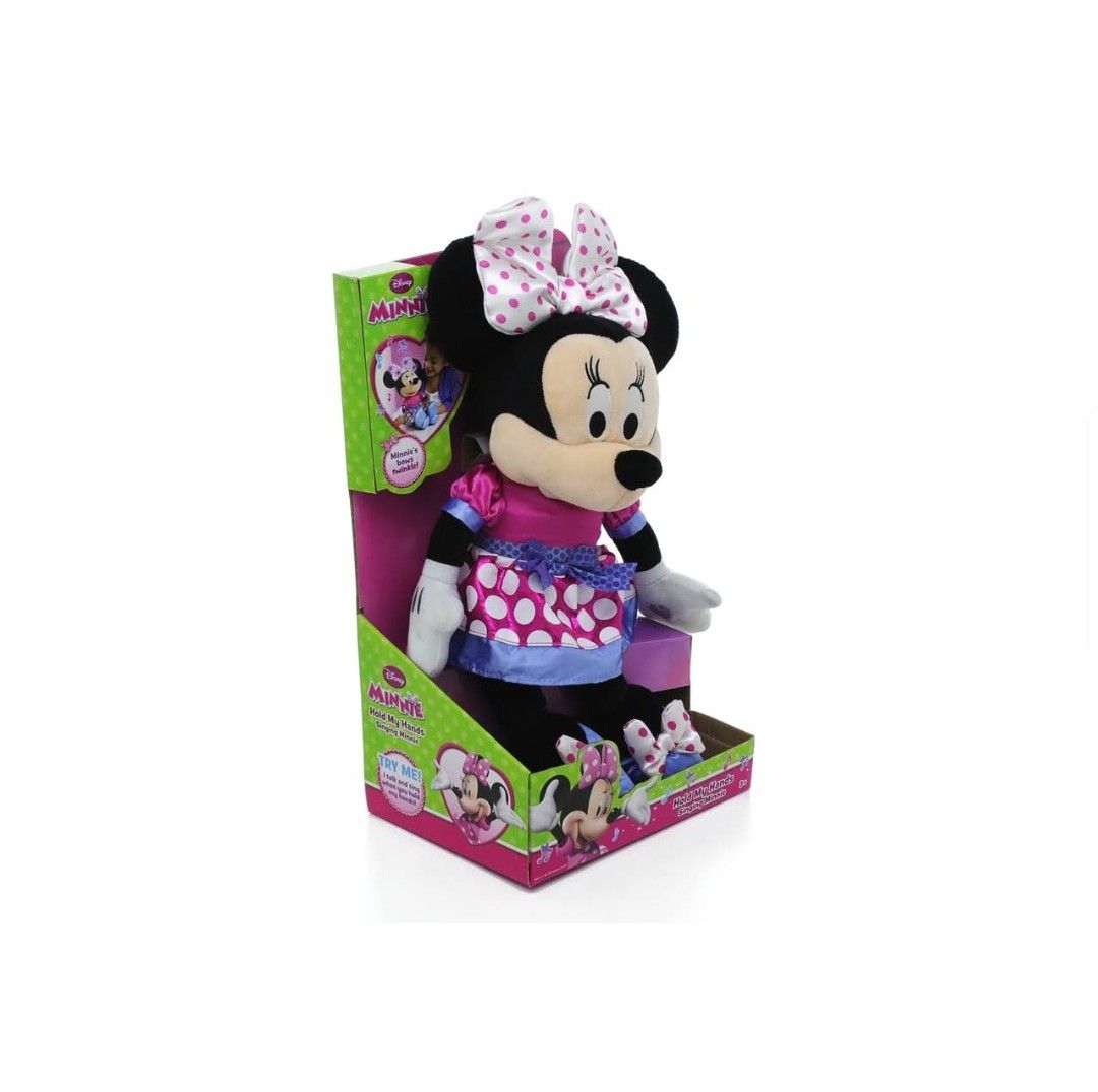 Disney Hold My Hand Singing Minnie Mouse with Bow 17 inch Plush Toy