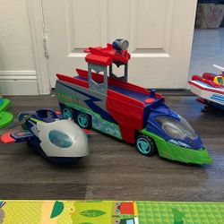 Big PJ Mask Set - Vehicles And Rocket Ship