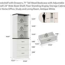 Table Top W Drawers And Book Shelf -NEW ! Pick Up Only