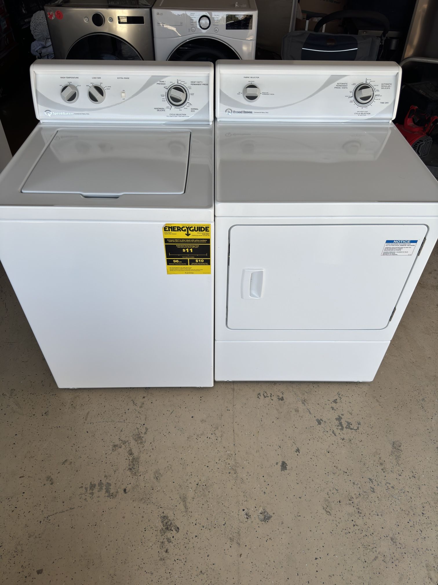 Speed Queen Washer And Gas Dryer Set! 100% Working for Sale in ...