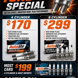 Tune up special with install most cars