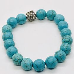 Natural stone beaded bracelet