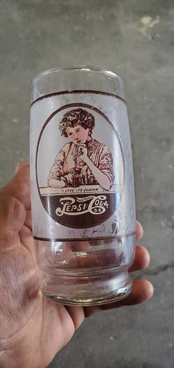 Vintage glass cup Pepsi cola
