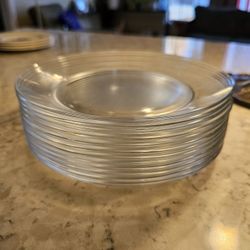 Glass Dessert Or Salad Plates - 12