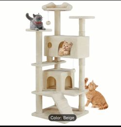 54” Tall Multi-Level Cat Tree New