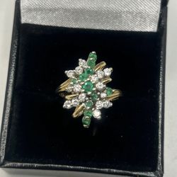 Diamond Emerald Ring 