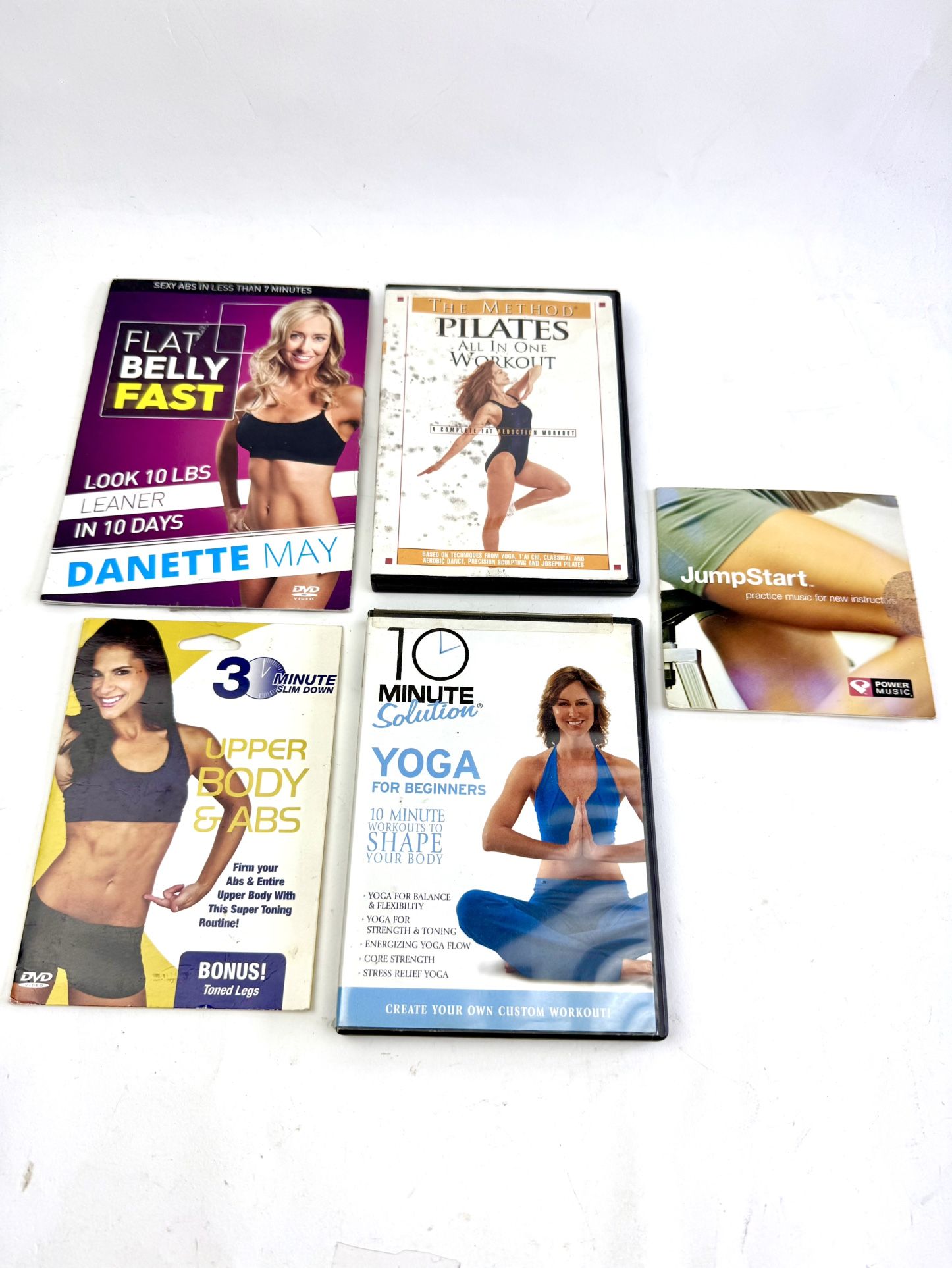5 Piece Exercise Abs Workout DVD’s/CD Yoga Upper Body Etc.