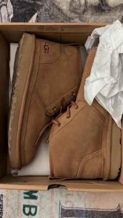 UGG Chestnut Suede Lace-Up Ankle Boots