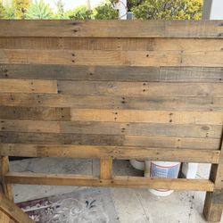 Solid Rustic, Wood, Headboard And Footboard
