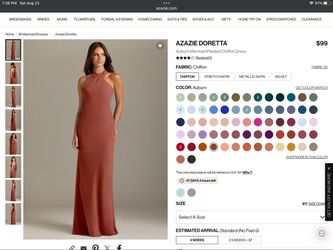 Azazie auburn dress