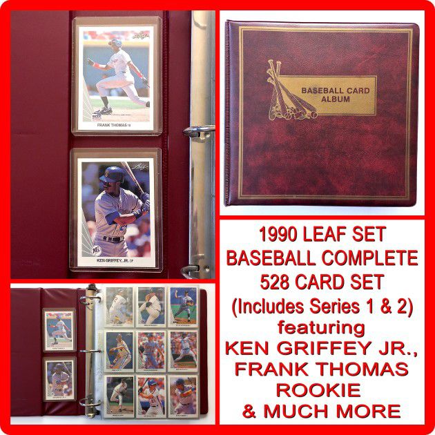 1990 Leaf Baseball Complete Set Frank Thomas & Ken Griffey Jr