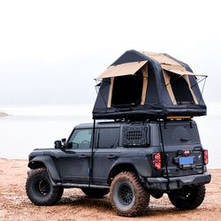 Foldable 2-3 People Amphibious Inflatable Car Roof Top Tent for camping Outdoor Glamping Camping Tent for SUV,Truck( Without Ladder, Two-tone Style, K