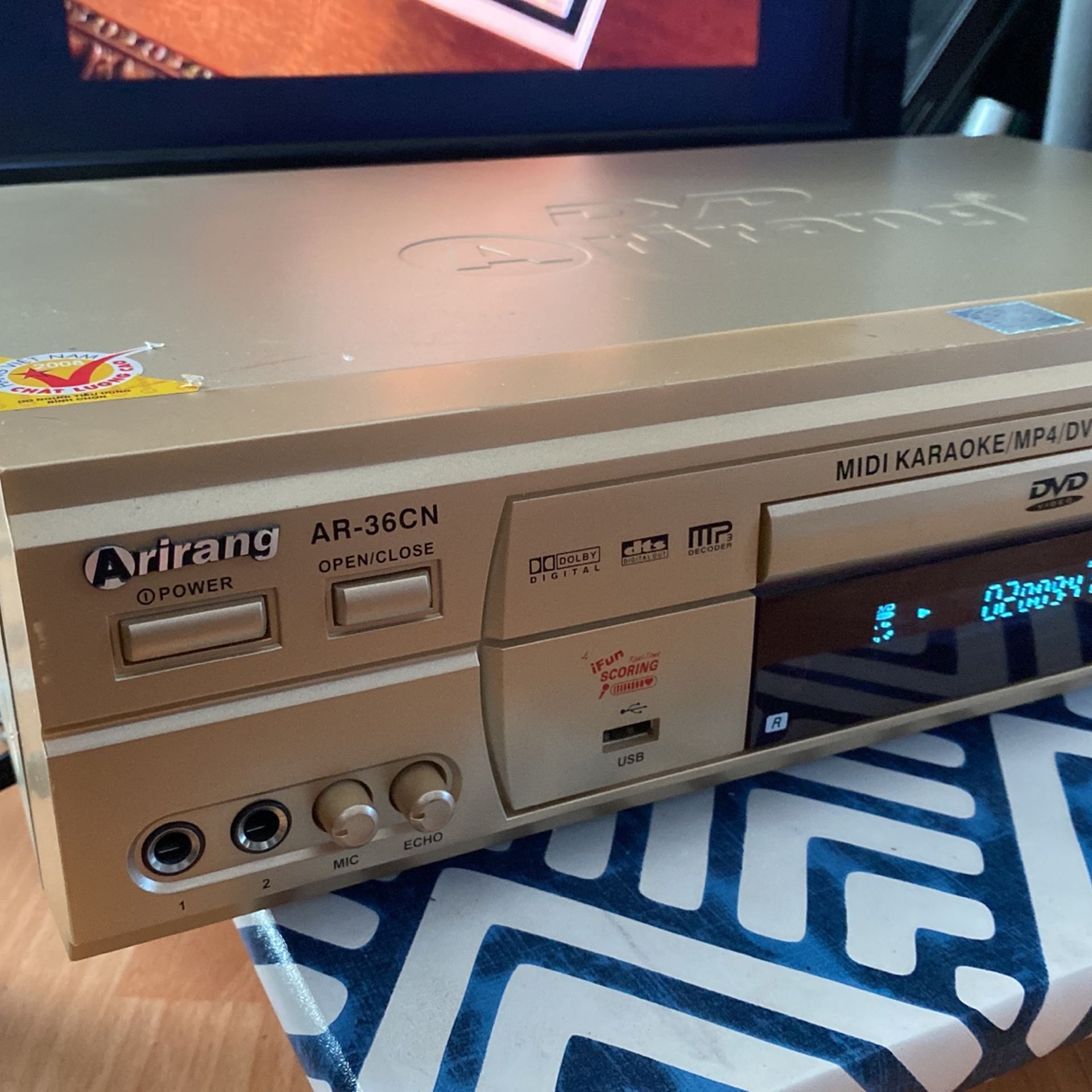 Arirang Model AR-36CN Midi Karaoke DVD Player USB MP4